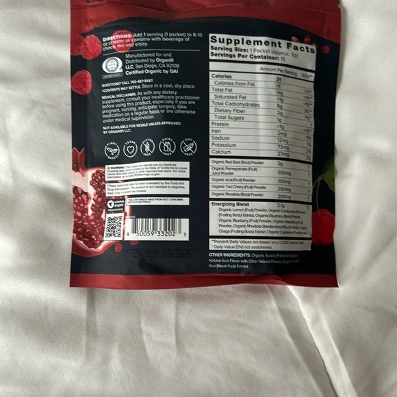 Organifi Green and Red Juice Travel Packets (15/bag, 60 total). 4 for $75 - Picture 6 of 6